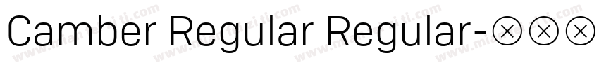 Camber Regular Regular字体转换